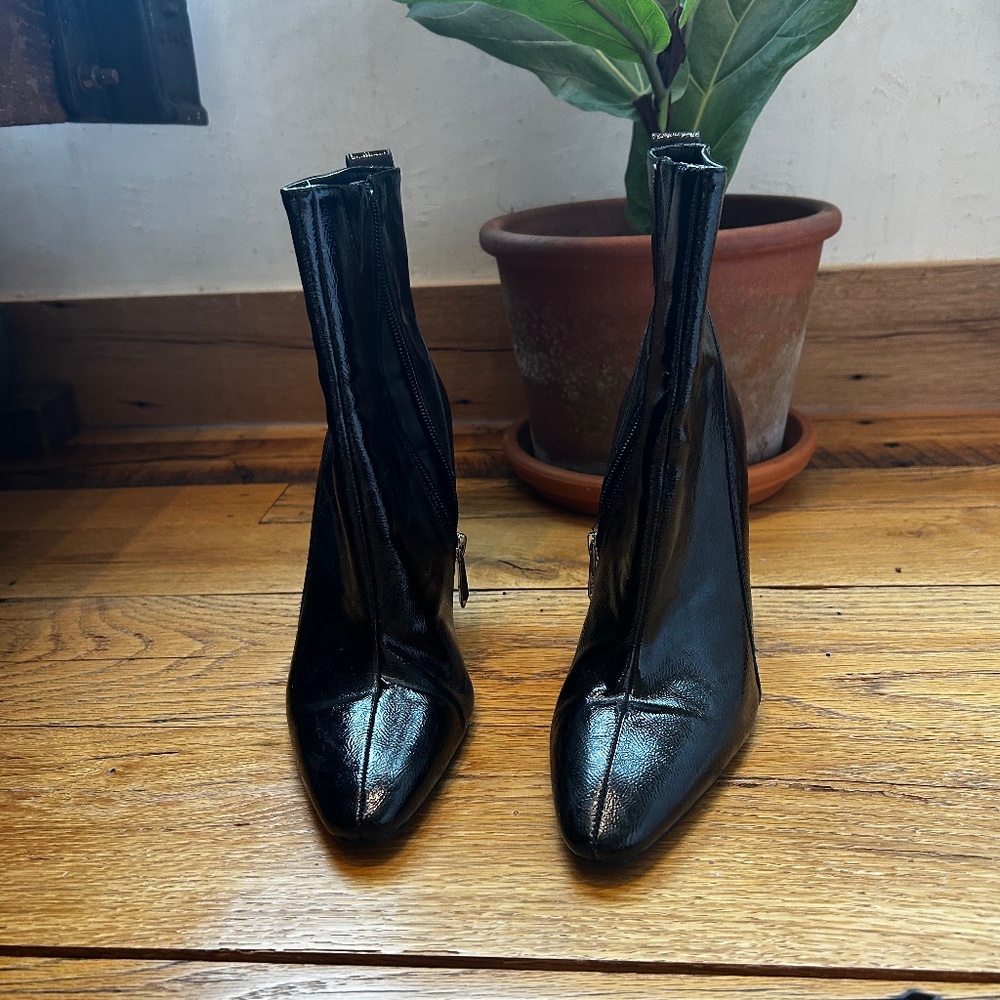 Zara heeled black booties